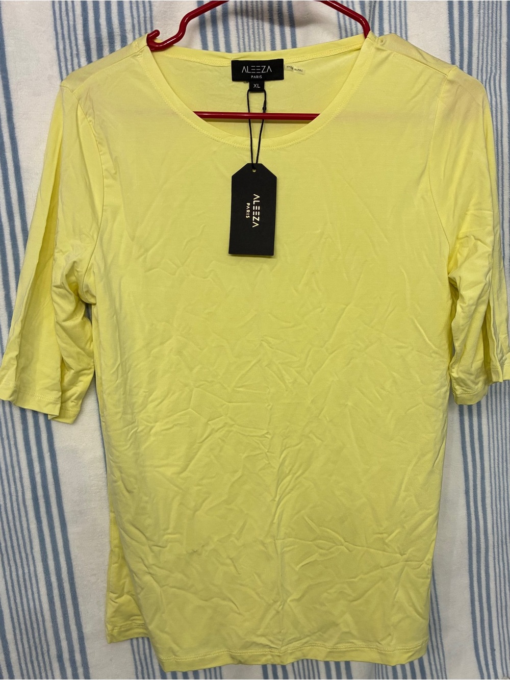 ALEEZA Paris Yellow Half Sleeve Tee
